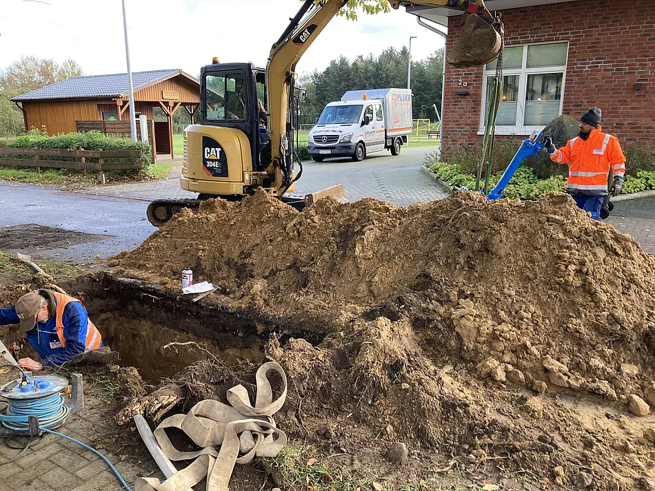 Neue Wasserleitung in der Königsberger Straße